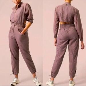 Athleta x Alicia Keys Utility‎ Jumpsuit Size 6 Open Back Lightweight
